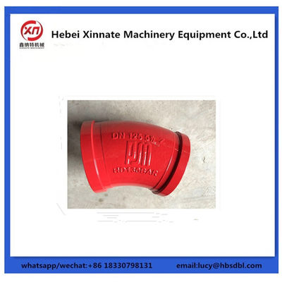 Red Concrete Pump Bend With 90° Angle High Pressure Concrete Delivery Elbow